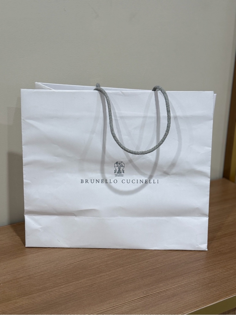 Brunello Cucinelli Authentic Boutique Paper Shopping Bag Medium Storage Gift